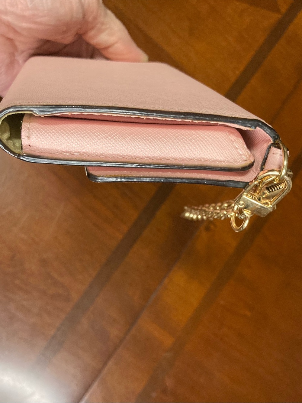 Kate Spade New York Cedar Street Tri-Fold Saffiano Leather Wallet On Chain NWOT - Picture 7 of 14